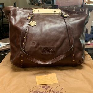 Patricia Nash Rich Brown Leather Tote- Brand New!!